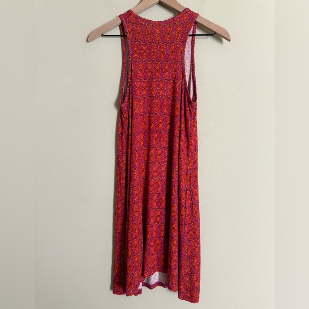Natural Life Womens Paisley Knee Length Tank Dress Small Pink Orange Boho Summer - Picture 5 of 5